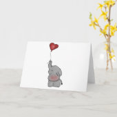 De Ballon van de Holding van de olifant Kaart (Gele Bloem)