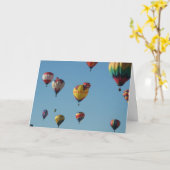 De Ballons van de hete Lucht Kaart (Gele Bloem)