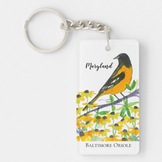 De Baltimore Oriole State Bird van Maryland Sleutelhanger (Voorkant)