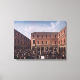 De Bancho del Giro in de Rialto, Venetië Canvas Afdruk