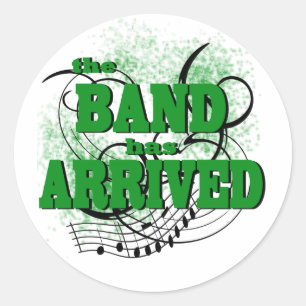 De band is ontstaan/groen ronde sticker