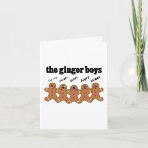 De Band van de Jongen van het Man van de Peperkoek Feestdagen Kaart