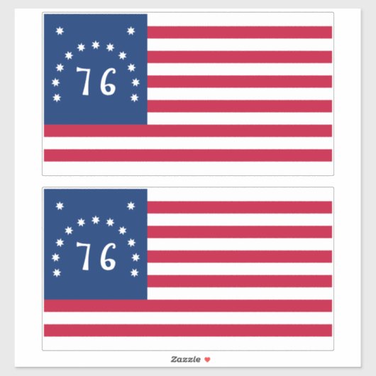 De banier van Bennington: de 76 American Battle Fl Sticker (Vel)
