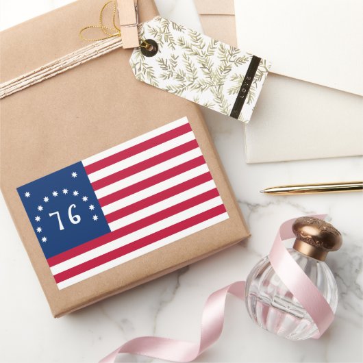 De banier van Bennington: de 76 Amerikaanse oorlog Rechthoekige Sticker (Geschenken)