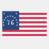 De banier van Bennington: de 76 Amerikaanse oorlog Rechthoekige Sticker (Voorkant)