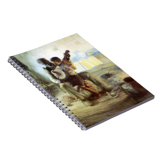 De Banjo Lesson van Henry Ossawa Tanner Notitieboek (Rechterzijde)