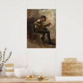 De Banjo Player - Thomas Eakins Fine Art Poster (Keuken)
