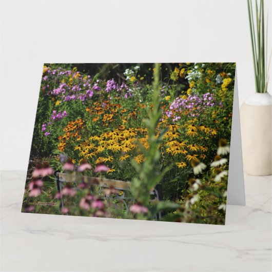 De bank in de Tent Gardens Kaart (Voorkant)