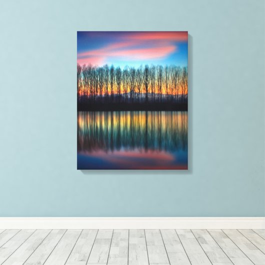 De Bank of the Po | Piemonte Italië Canvas Afdruk (Insitu (Houten vloer))