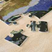 De Bank of the Seine, Bennecourt door Claude Monet Legpuzzel (Zijkant)