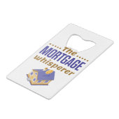 De bankbeambte voor hypotheekleningen kredietkaart flessenopener (Achterkant Gekanteld)