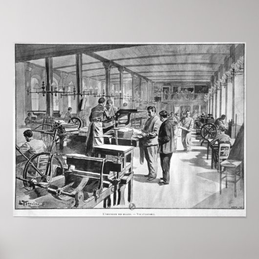 De bankbiljetten drukken poster (Voorkant)