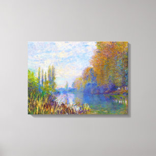 De Banken van de Seine in het najaar van Claude Mo Canvas Afdruk