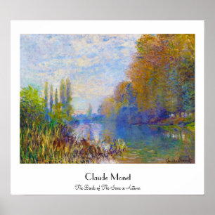 De Banken van de Seine in het najaar van Claude Mo Poster