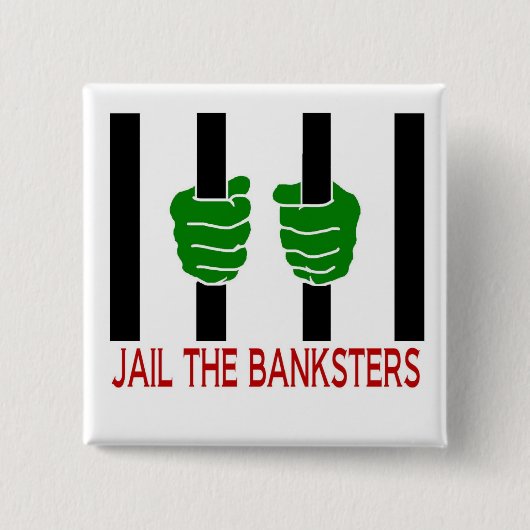 De bankiers arresteren vierkante button 5,1 cm (Voorkant)