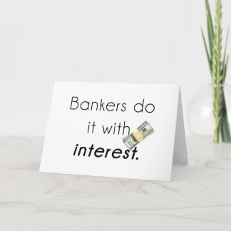 De bankiers doen het! feestdagen kaart