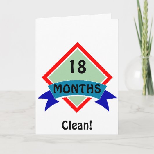 De banner 18 Maanden maakt schoon Kaart (Voorkant)