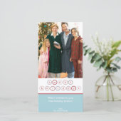 De Banner van de Cirkel van de vakantie - Blauw Feestdagenkaart (Staand voorkant)