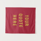 De Banner van het Citaat van de douane paste Uw Mu Wandkleed (Voorkant (horizontaal))