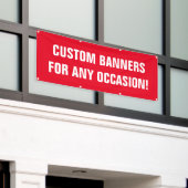 De banners en de tekens van de douane met jouw (Buitenkant Gebouw)