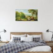 De Baptisme van de Ethiopische Eunuch Canvas Afdruk (Insitu (Slaapkamer))