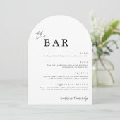 De Bar Minimalist Drink Menu Kaart (Staand voorkant)