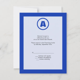 De Bar Mitzvah Hero RSVP-antwoordkaart RSVP Kaartje