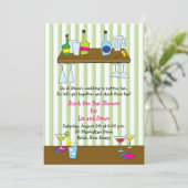 De bar nodigt uit om de Stof te ruilen Kaart (Staand voorkant)