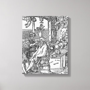De Barber Canvas Afdruk