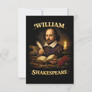 De bard bij kaarslicht bedankkaart