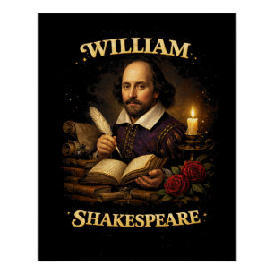 De bard bij kaarslicht perfect poster