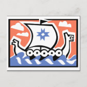 De Barkas van Viking Briefkaart (Voorkant)