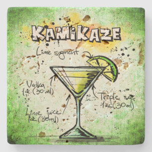 De Barmannen van de kamikaze drink Recept Stenen Onderzetter