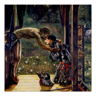 De Barmhartige Ridder door Edward Burne-Jones Perfect Poster