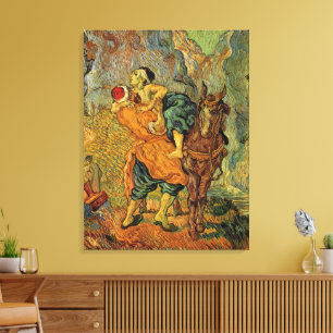 De barmhartige Samaritaan van Vincent van Gogh Canvas Afdruk