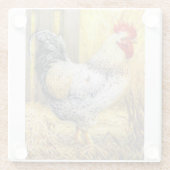 De Barn Rooster Glazen Onderzetter (Achterkant)