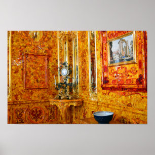 De Barnsteen Kamer in Catharina Paleis, Rusland 12 Poster