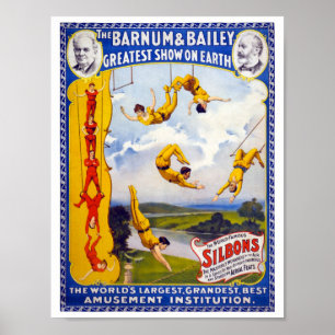 De Barnum & Bailey 1896 Oude Poster Gerestaureerd