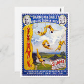 De barnum- en bailey 1896-valstrik briefkaart (Voorkant / Achterkant)