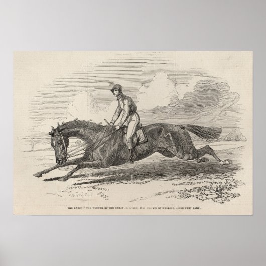 De Baron, de winnaar van de Grote St. Leger Poster (Voorkant)