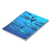 de barracuda duikt diepzee oceaanwater tropische notitieblok (Gedraaid)