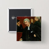 De barrister vierkante button 5,1 cm (Voorkant /achterkant)