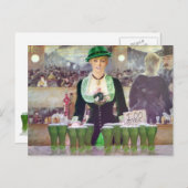 De Bartender St. Patrick's Day Briefkaart (Voorkant / Achterkant)