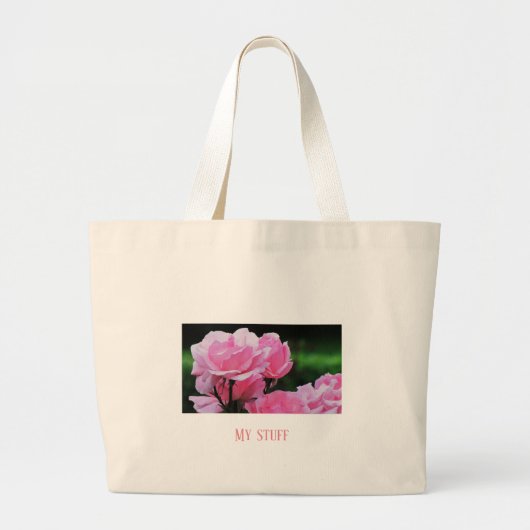 De Basa-zak (PINK) Grote Tote Bag (Voorkant)
