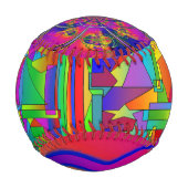 De Baseball Balle arc-en-ciel psychédélique (Dos)