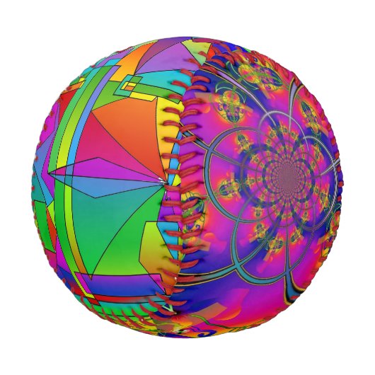 De Baseball Balle arc-en-ciel psychédélique (Angle)