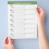 De basis Tracker van het Wachtwoord met Gebruikers Flyer (Hand)