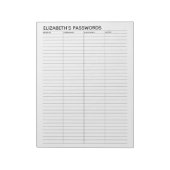 De Basis Tracker van het Wachtwoord met Gebruikers Notitieblok (Gedraaid)