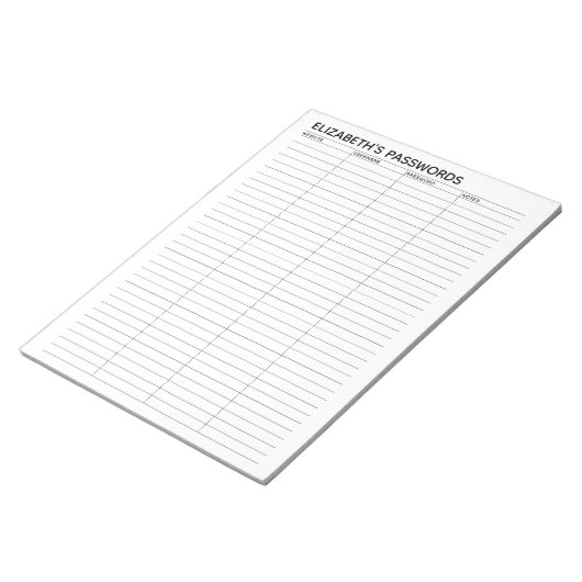 De Basis Tracker van het Wachtwoord met Gebruikers Notitieblok (Schuin)