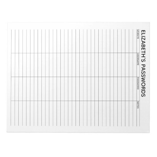 De Basis Tracker van het Wachtwoord met Gebruikers Notitieblok (Voorkant)